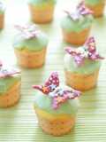 Spring Coloured Butterfly Cheese Cupcakes