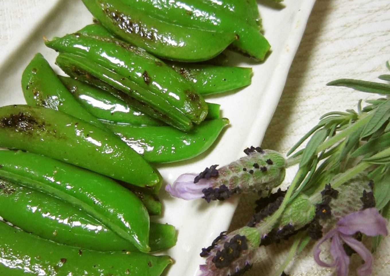 Crunchy and Delicious!  Pan-Fried Sugar Snap Peas
