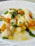 Ceviche de cabillaud à la sauge, citron confit et huile vanillée