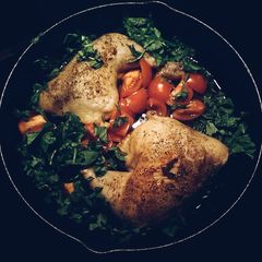 A picture of A medieval meal for two.