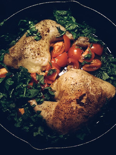 A picture of A medieval meal for two.