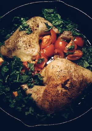 A picture of A medieval meal for two.