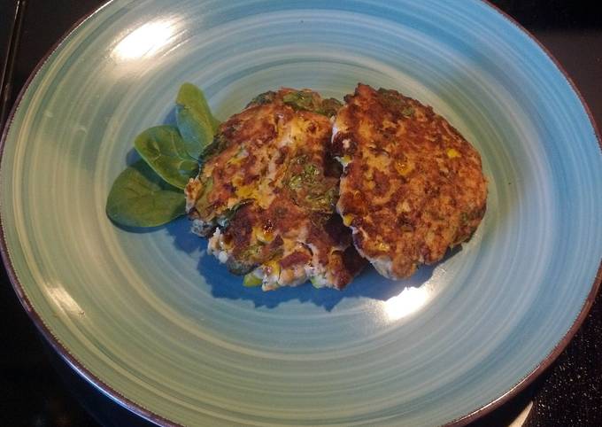 Steps to Prepare Super Quick Homemade Salmon Patties with a little extra