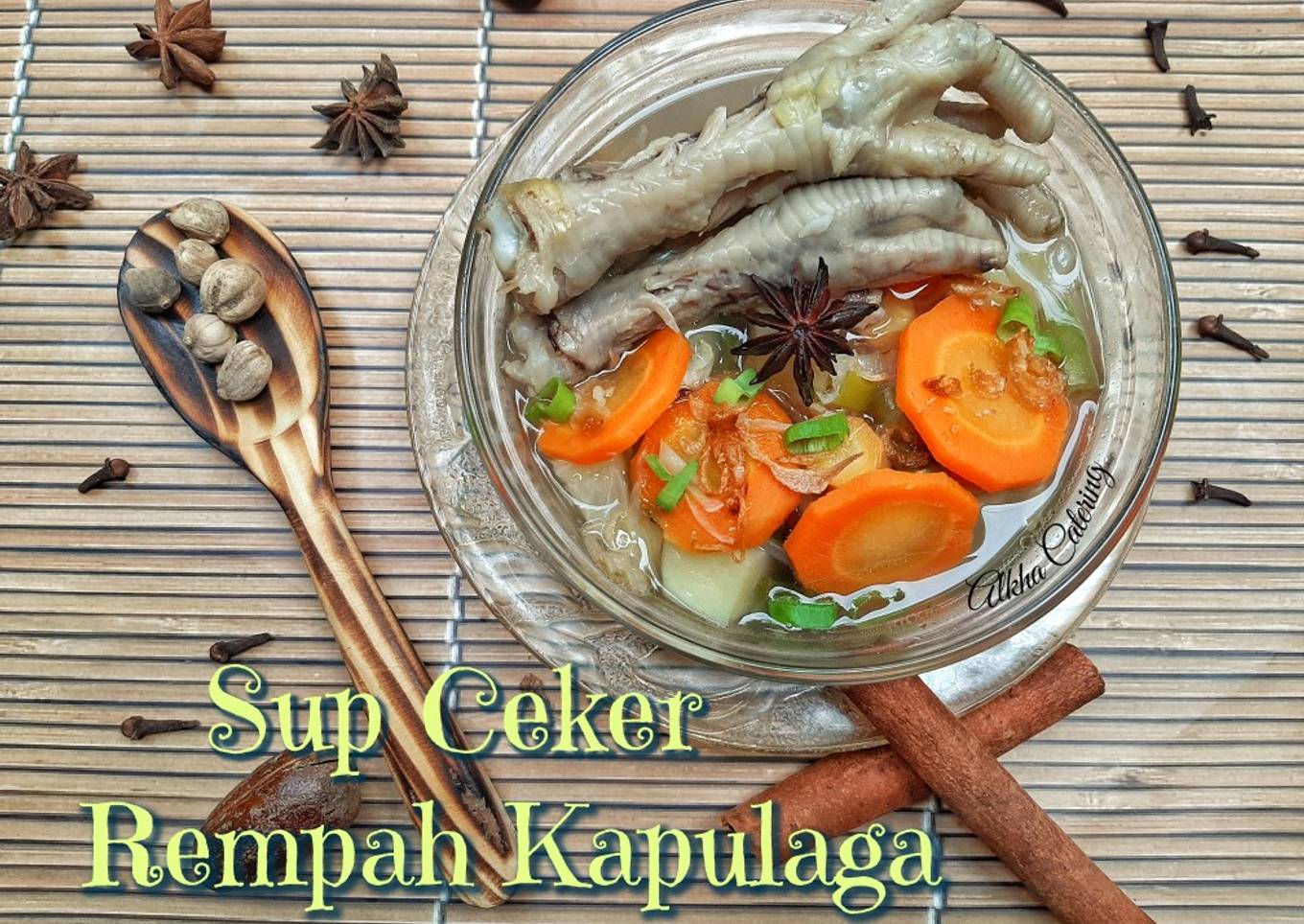 Sup ceker rempah kapulaga