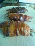 Smoked Stuffed Chicked with Asparagus Wrapped in Bacon