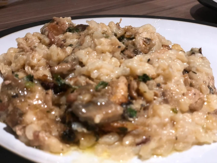 Easy Steps to Make Chicken, pancetta and wild mushroom risotto the Perfect Can spoil the tongue