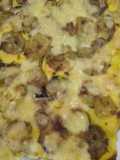 Gratinado de calabacin a los dos quesos