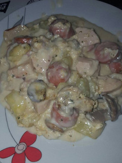Una foto de Salteado de verduras con bechamel