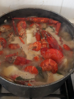 Una foto de Sopa de Camarones de río