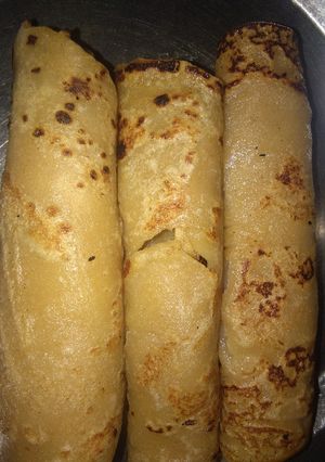 A picture of Pancakes without baking soda.