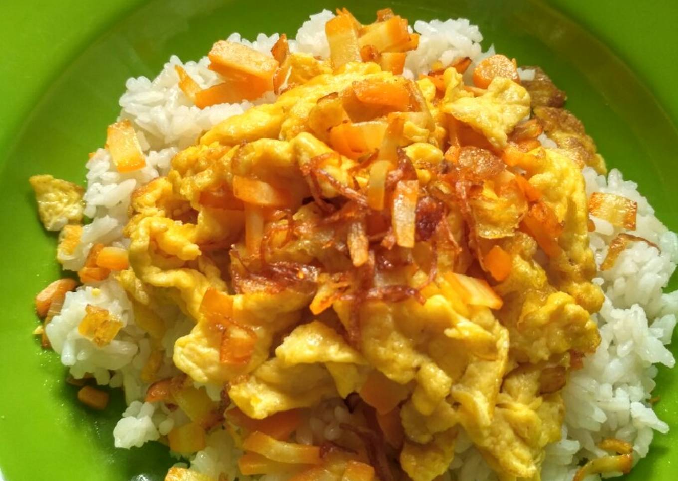 Nasi telor orak arik wortel
