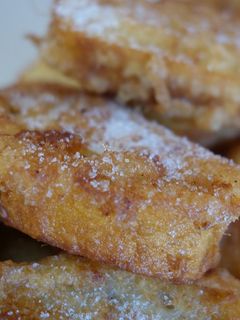 Una foto de Torrijas con leche de coco