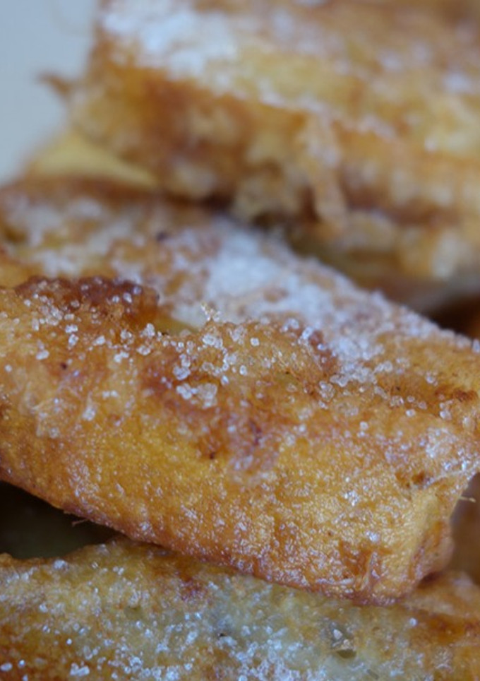 Una foto de Torrijas con leche de coco