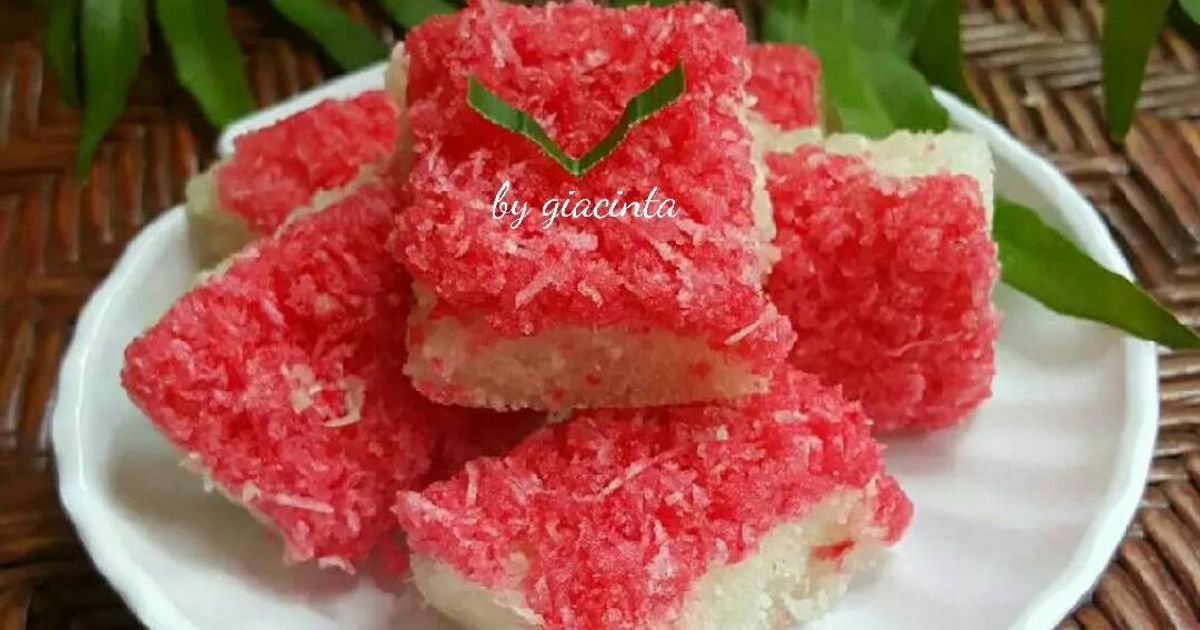 Resep awug ketan merah putih rumahan enak dan mudah - Cookpad