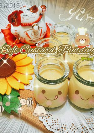 Foto resep Simple Soft Custard Pudding (3 Bahan Saja) 🍮🍃