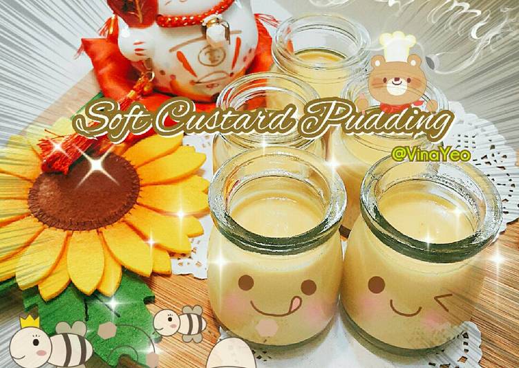 Simple Soft Custard Pudding (3 Bahan Saja) 🍮🍃
