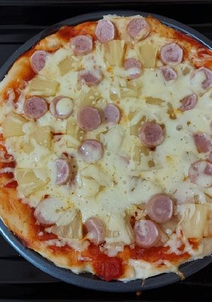 Foto resep Hawaiian chicken pizza