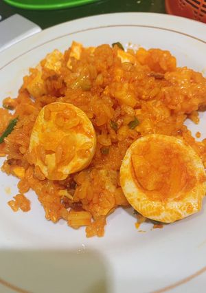 Foto resep Nasi goreng shirataki telur rebus samyang debm ketofriendly