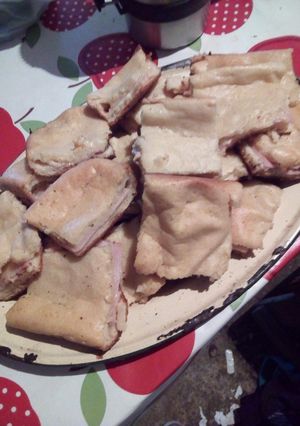 Una foto de Torta de jamón y queso licuada