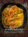 Rape con almejas y gambas