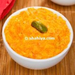 A picture of Indian Carrot Pudding : Gajar Halva.