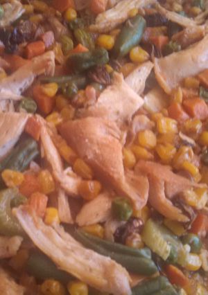 A picture of Low Carb Almond Flour Chicken Pot Pie Casserole.