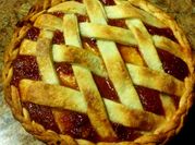 A picture of peach pie