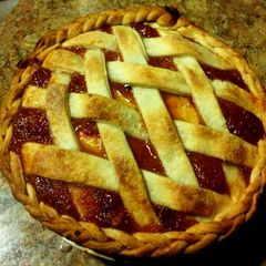 A picture of Perfect peach pie.