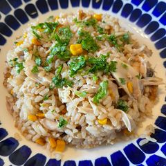 A picture of Fried chicken rice remake from leftovers.