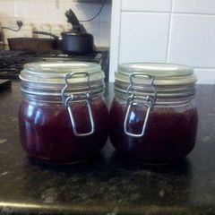 A picture of Raspberry and Apple Jam.