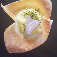 A picture of Goat cheese tartlettes.