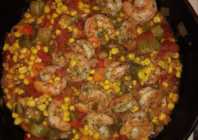 Recipe of Ultimate Creole Succotash with Shrimps