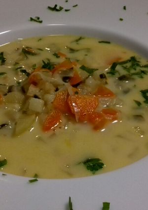 Une photo de La soupe à la bière blonde