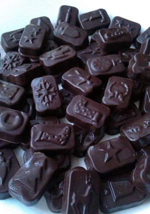A picture of Vickys Homemade Chocolate, GF DF EF SF NF.