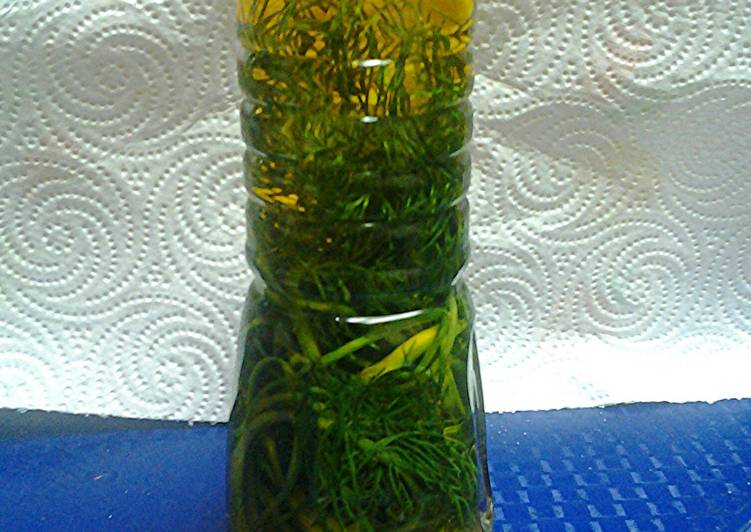 Steps to Make Speedy Dill infused oil