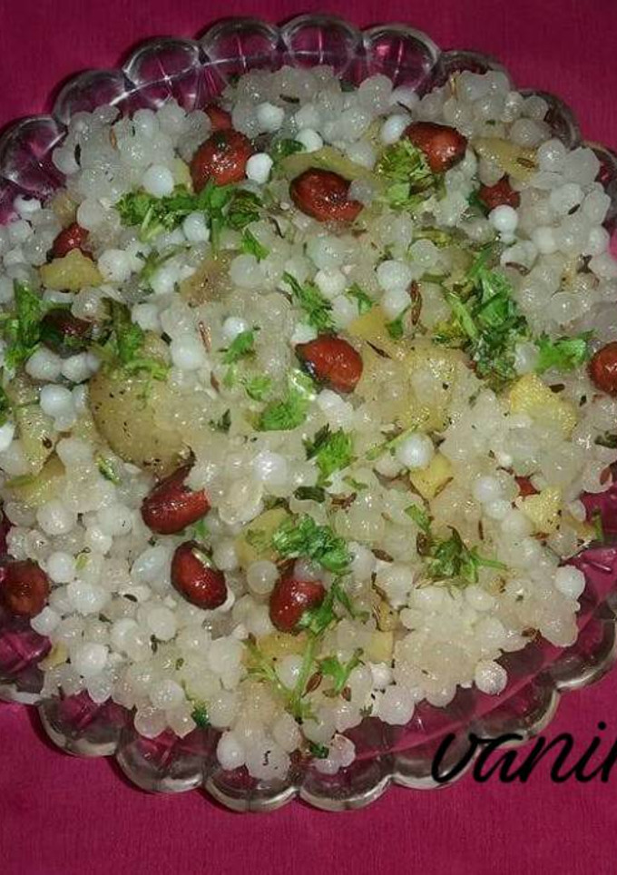 A picture of Ratalu sabudana khichdi.