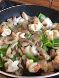Camarones con hongos 🍄