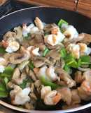 Camarones con hongos 🍄