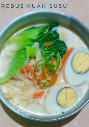 Foto resep Mie Rebus Kuah Susu