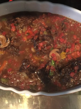 Simple Way Make Recipe Hamburger Steaks With Onion And Mushroom Gravy that is Delicious, Appealing}