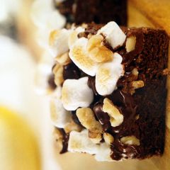 A picture of Rocky Road Brownies.