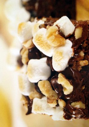 A picture of Rocky Road Brownies.