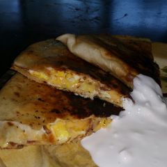A picture of Cast Iron Breakfast Quesadillas for Two.