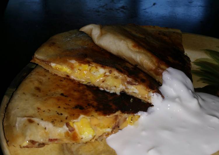 Cast Iron Breakfast Quesadillas for Two