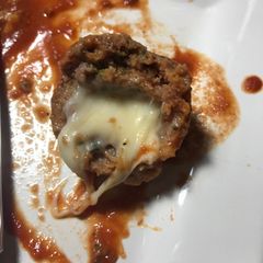A picture of Mozzarella Filled Slow Cooker Meatballs.