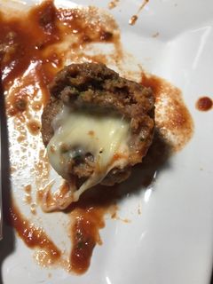 A picture of Mozzarella Filled Slow Cooker Meatballs.
