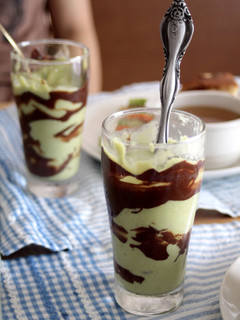 A picture of Avocado and Chocolate-Banana Smoothie from Bali.
