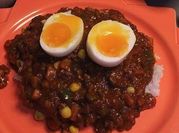 A picture of egg beef qeema