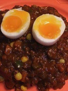 A picture of Tomato Keema Curry Using Store-bought Curry Roux.
