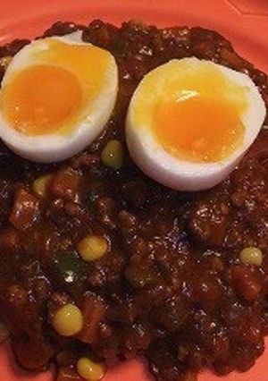 A picture of Tomato Keema Curry Using Store-bought Curry Roux.